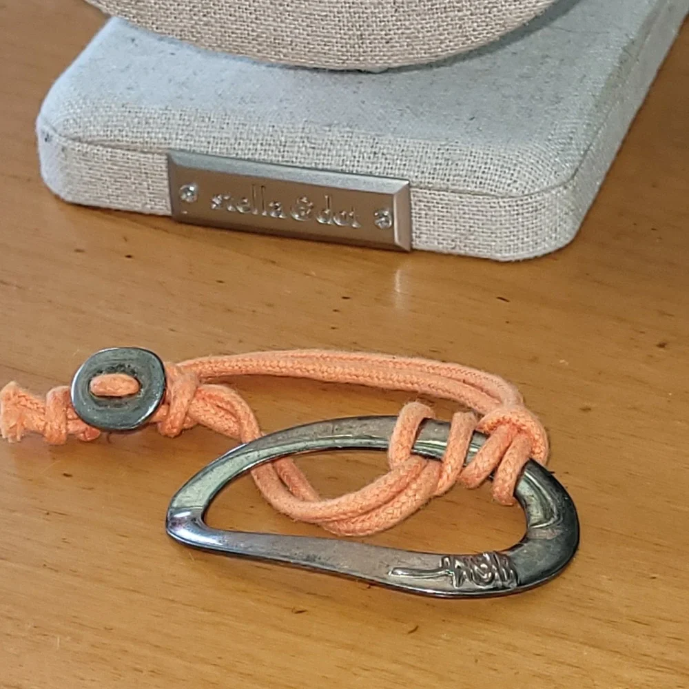 IPPOLITA Sterling Silver 925 Orange Double Cord Bracelet Button Clasp 9g